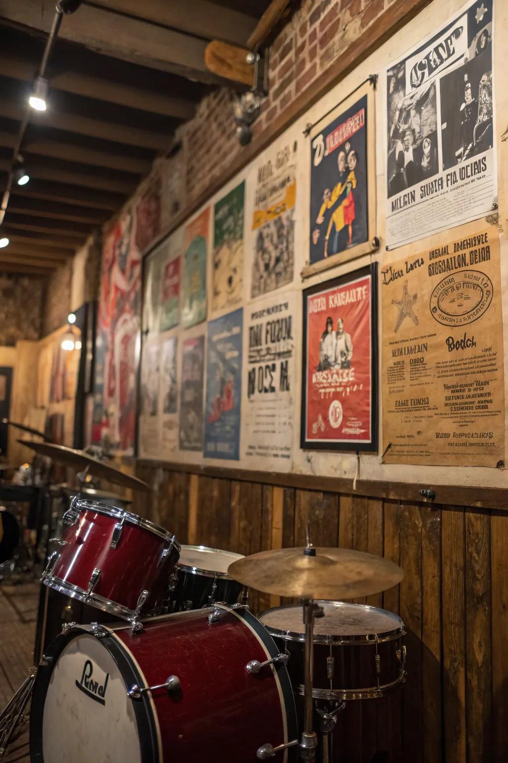 Personalize your space with wall art that resonates with your musical tastes.