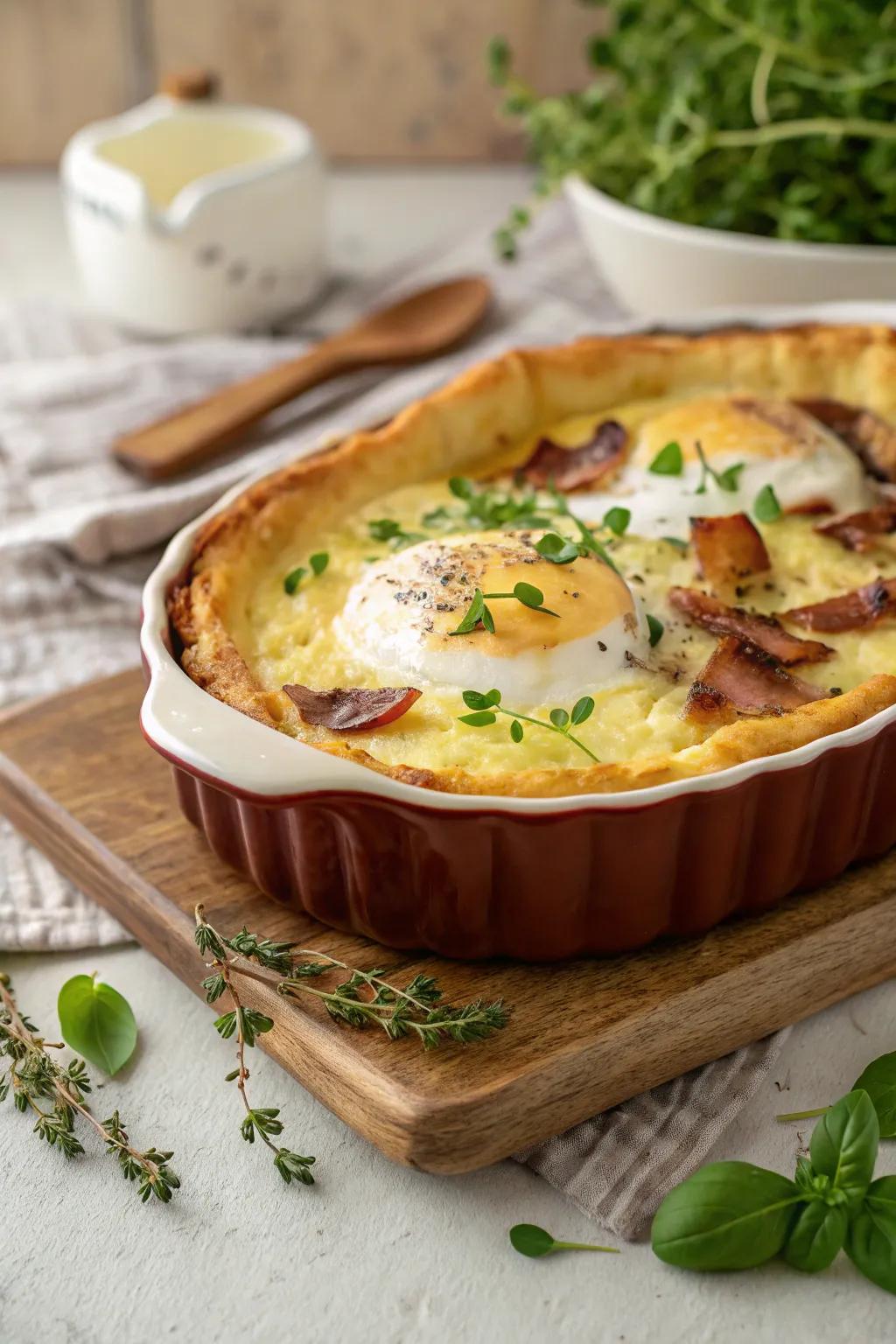 Eggs Benedict Bake, a unique twist on a brunch favorite.