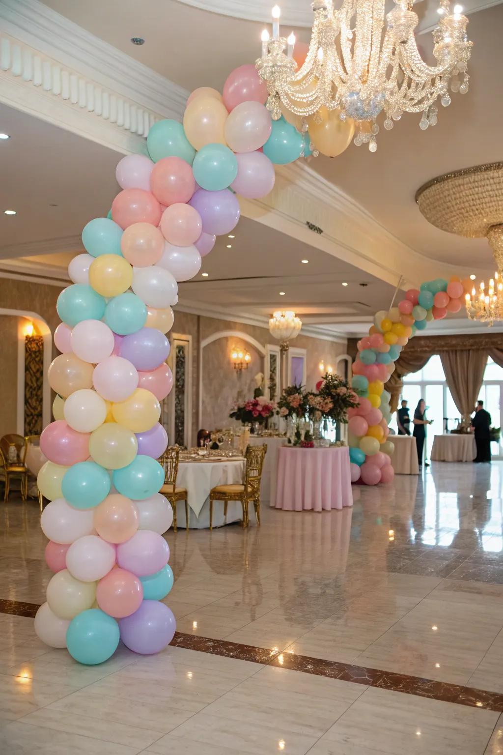 The art of balloons brings a playful component to the decorations.