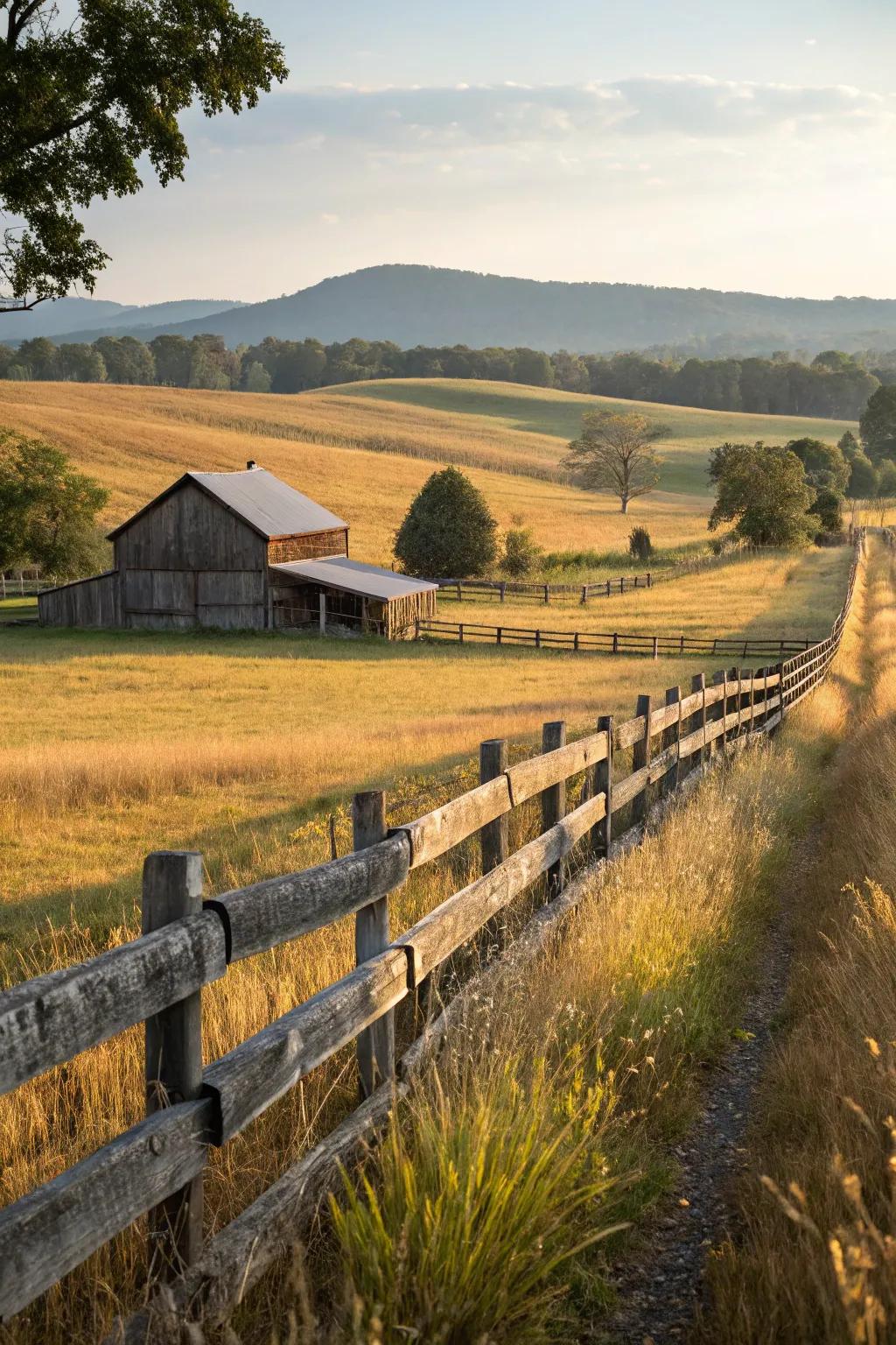 Post and rail fences present a timeless, adaptable design.