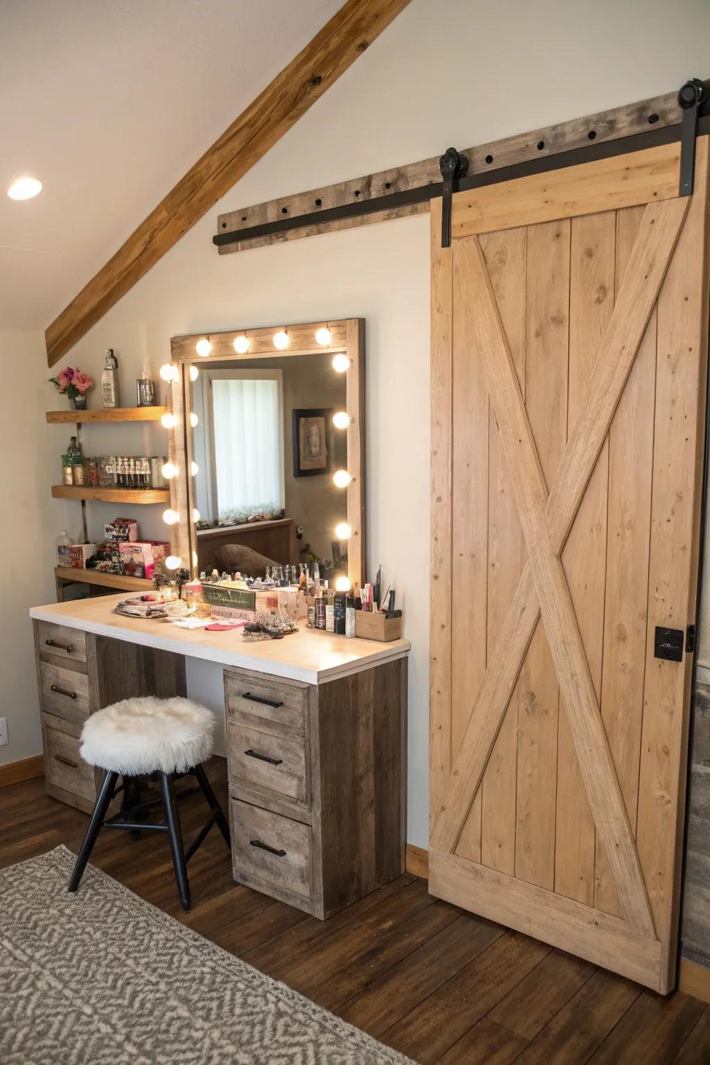 Mobile barn-style entryways inject country-style charm and utility.