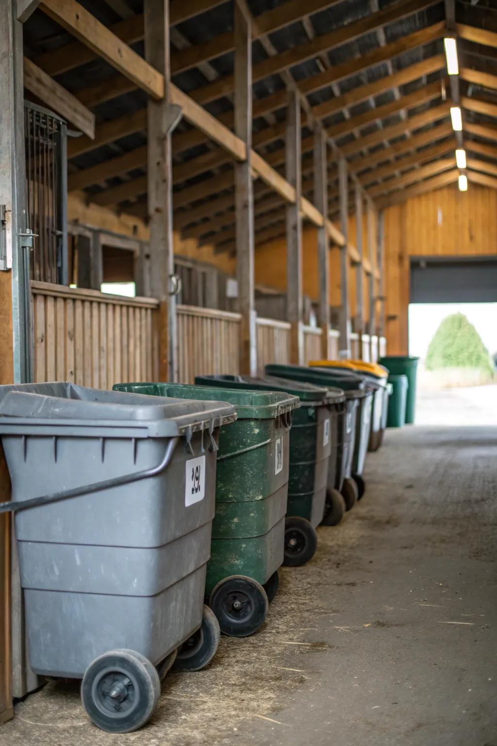 Rolling bins bring flexibility and ease to your feed room.
