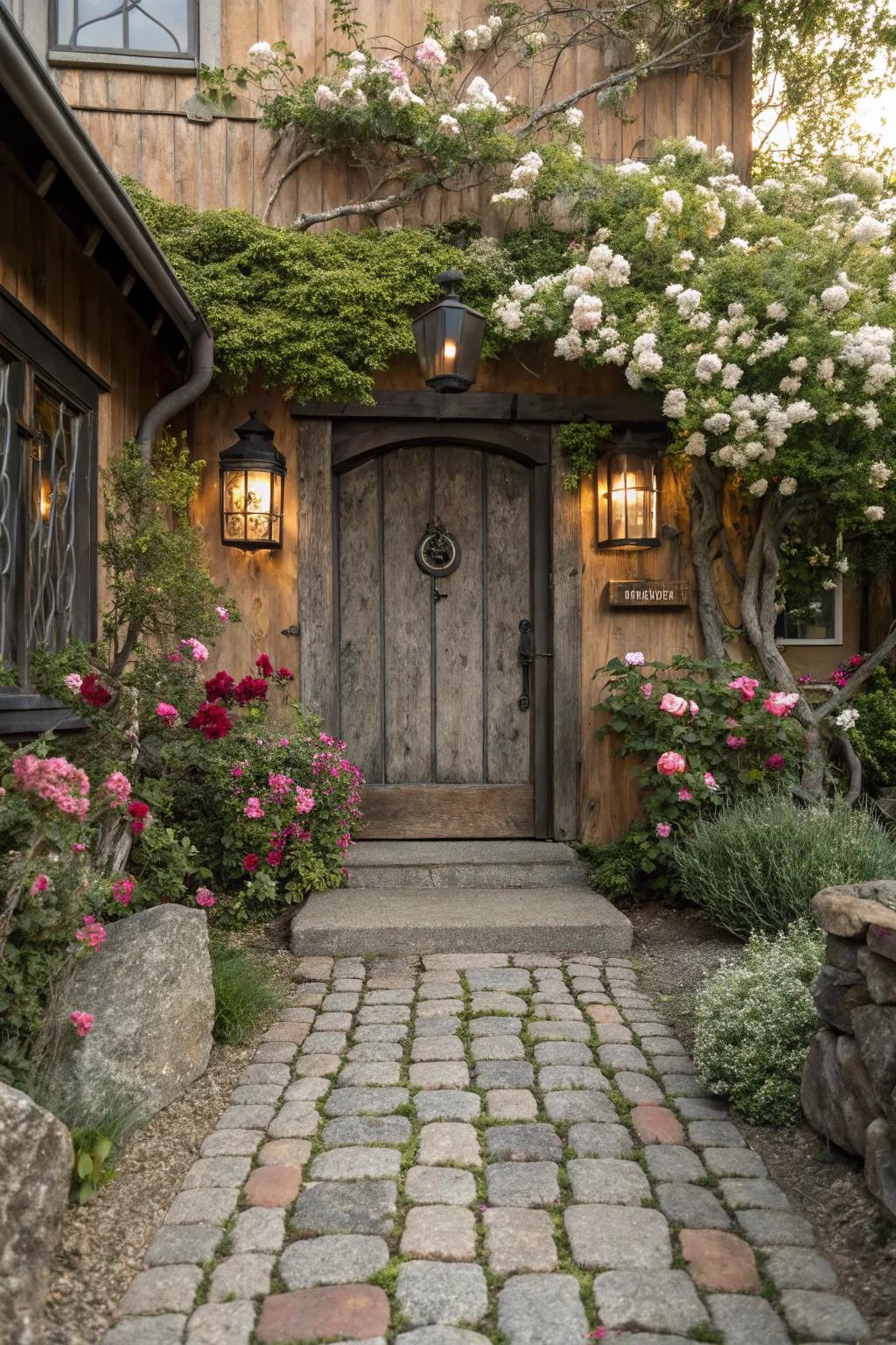 Cobblestone pavers bring a feeling of history and countryside allure.