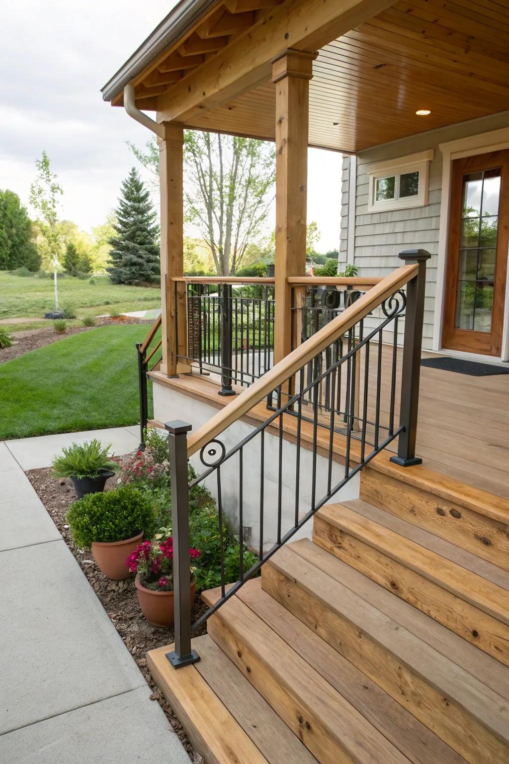 The warmth of wood meets modern metal