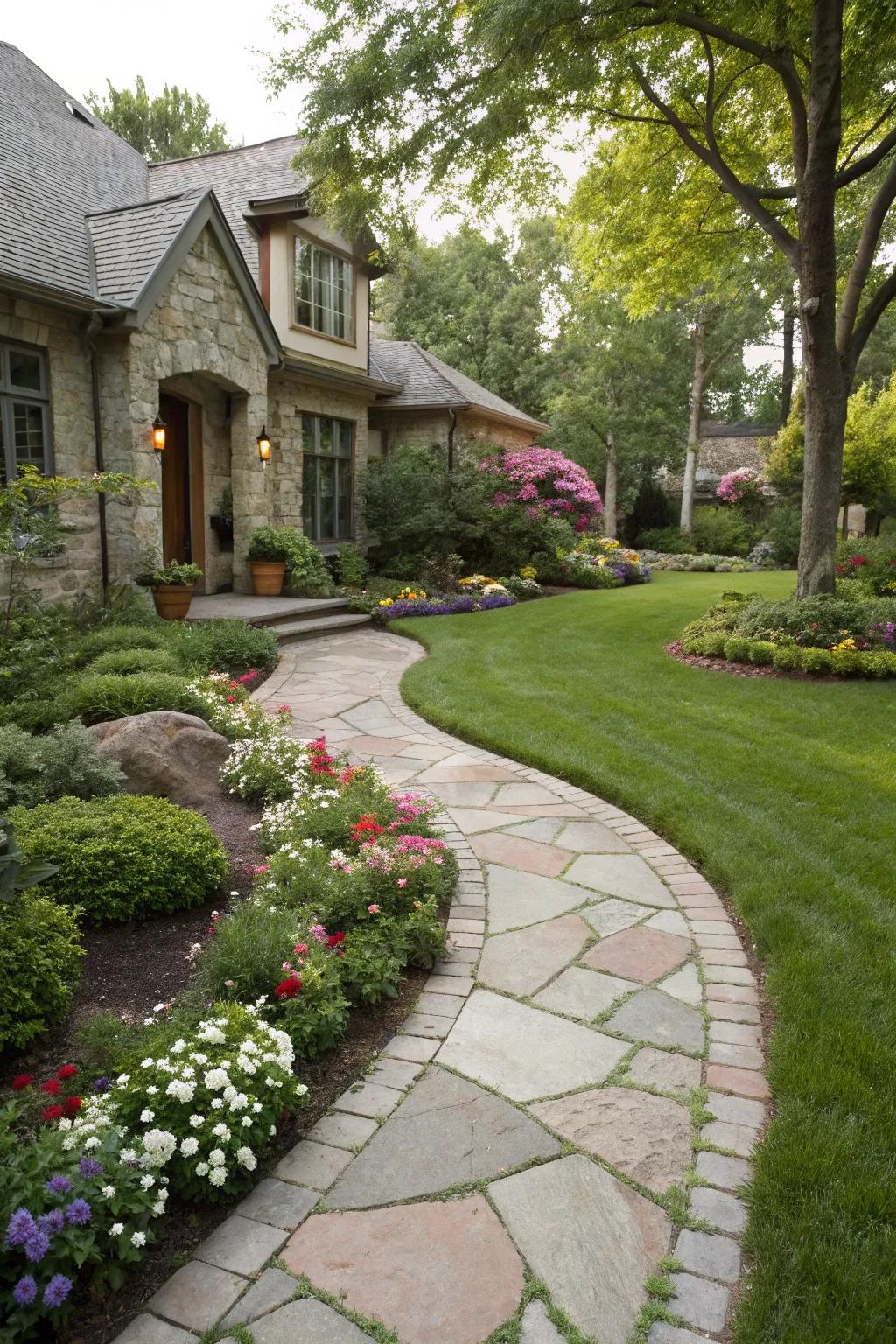 Pathways can improve both the functional and visual facets of your yard.