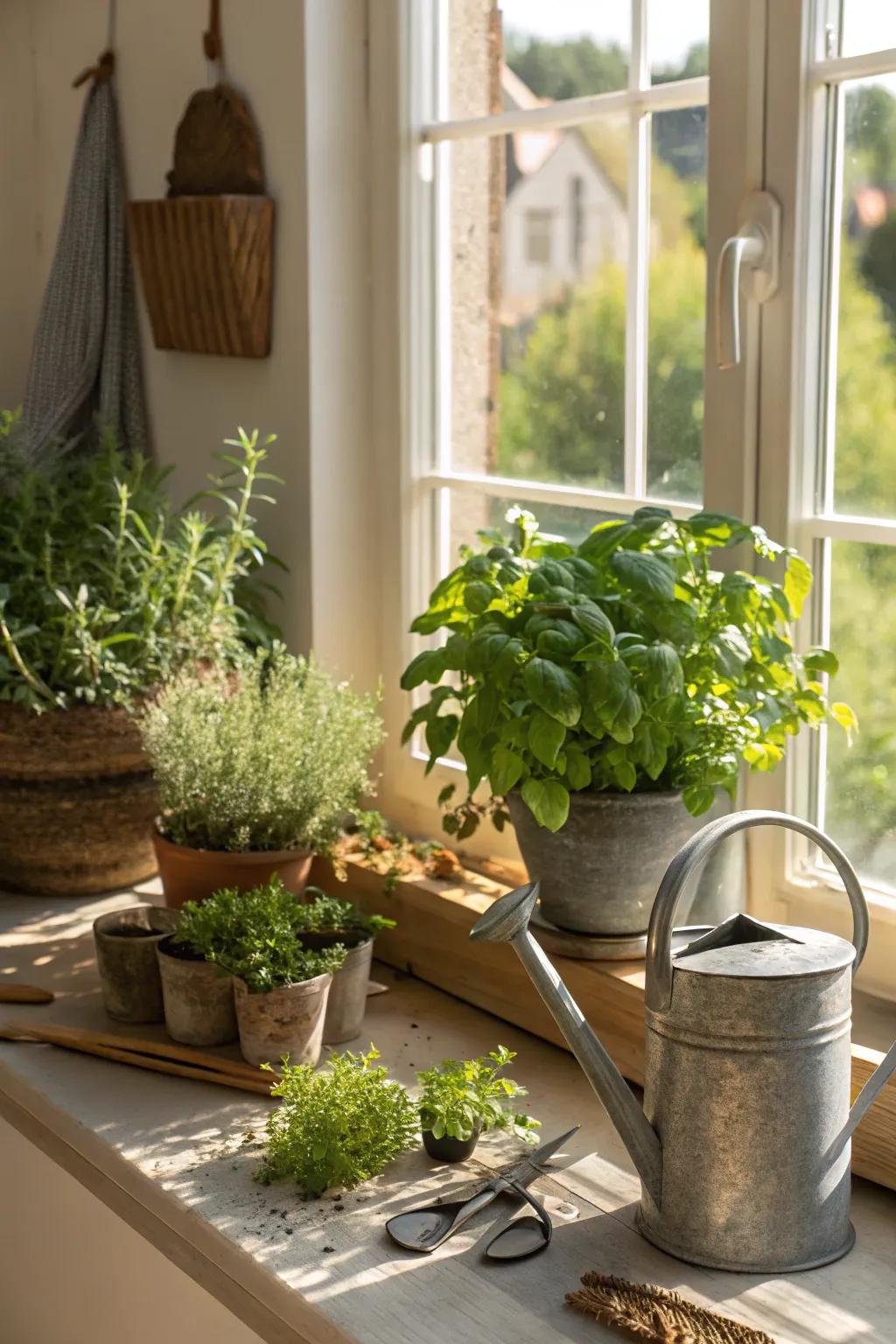 A flourishing herb garden that adds zest to your kitchen and family life.