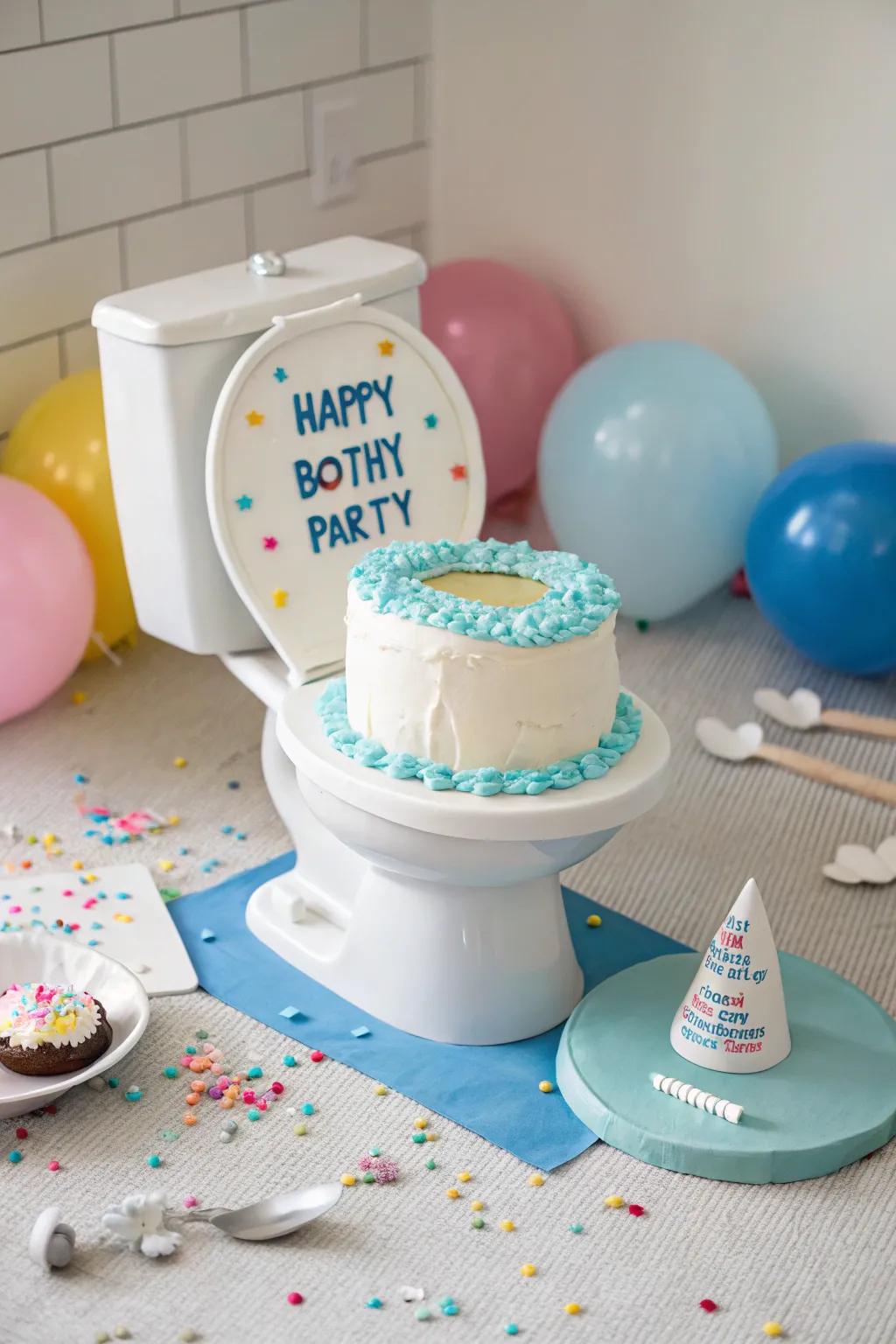 Flush away your youth with this hilarious 50th birthday cake!