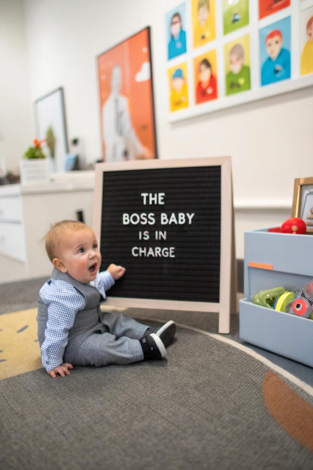 When your baby is the one making all the important decisions at home.
