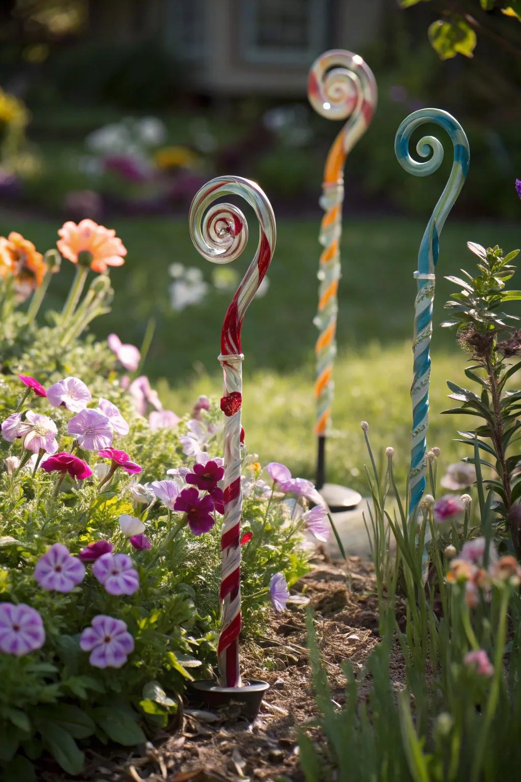 Charming coils bringing a storybook ambiance to the garden.