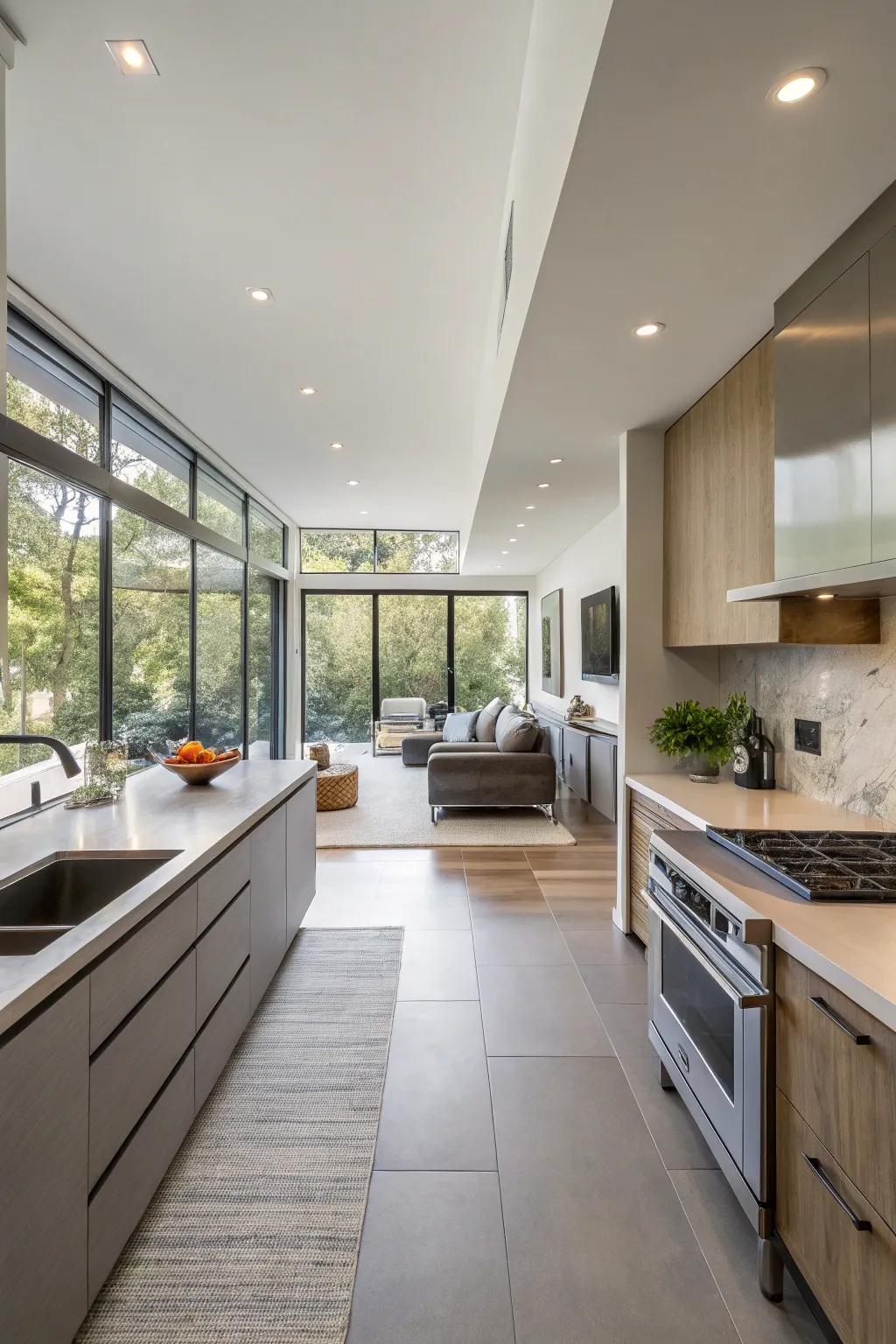 Up-to-date styles create a calm and unified space.