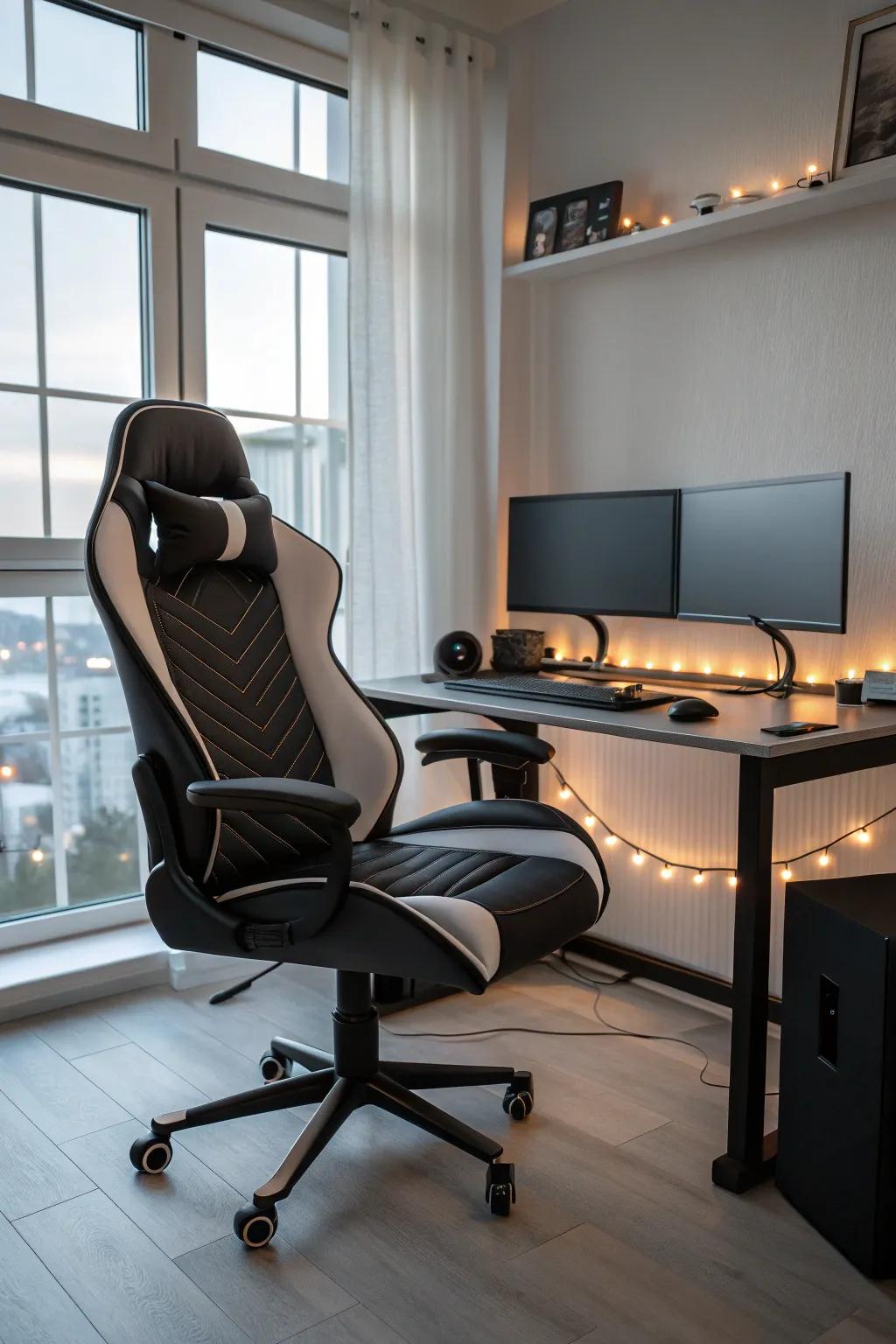 Sit comfortably with a chair that supports your gaming lifestyle.