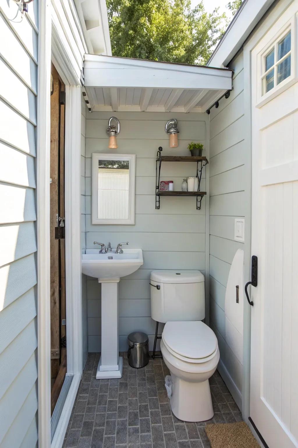Compact fixtures keep your bathroom functional and stylish.