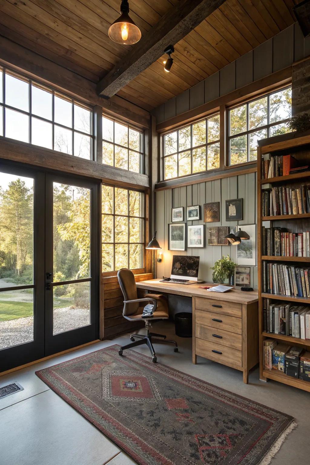 Natural light transforms your garage into a bright and inviting workspace.