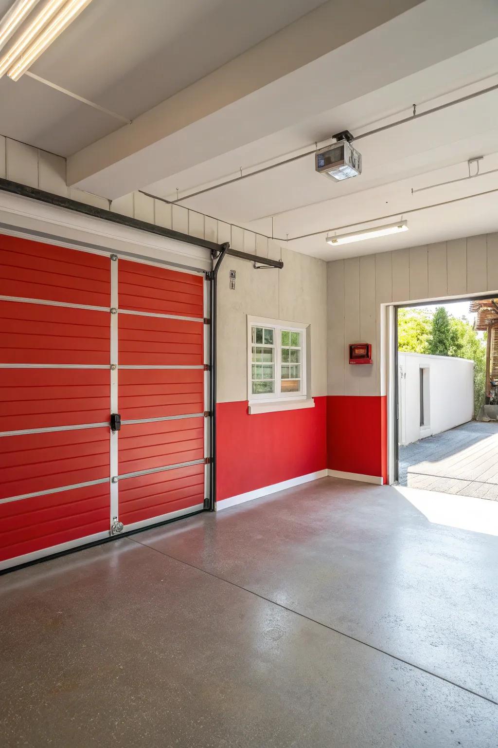 A pop of color with a striking feature wall.