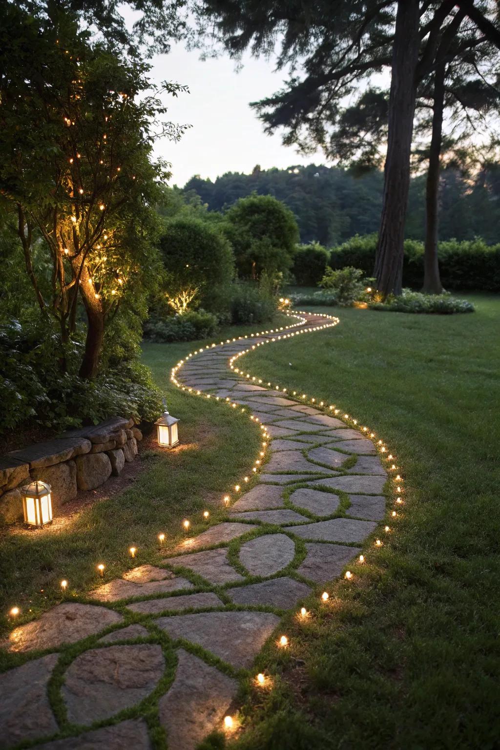 Light up your path with charming solar lights.