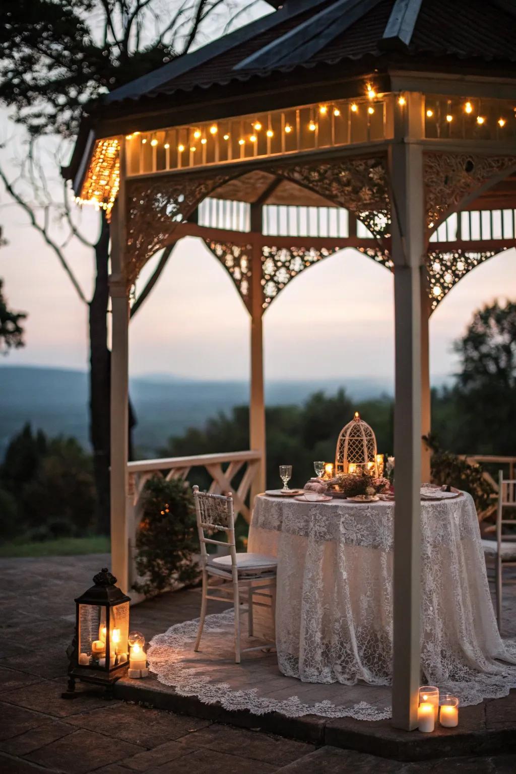 Dining in your gazebo transforms meals into memorable events.