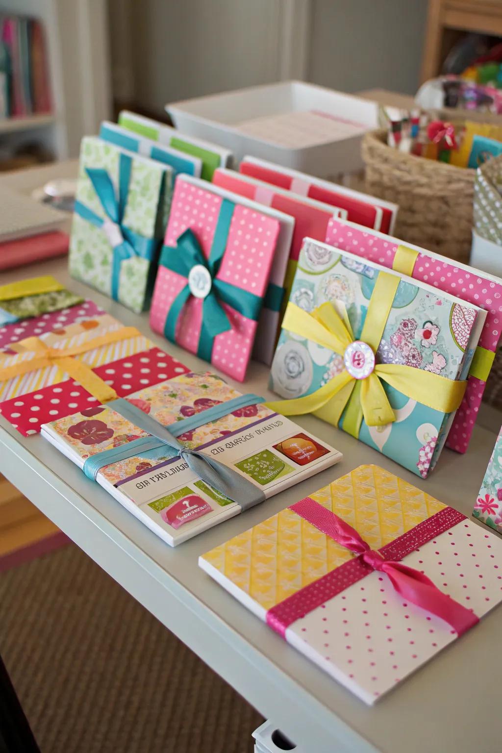 Personalize gift card presentations with handmade holders.