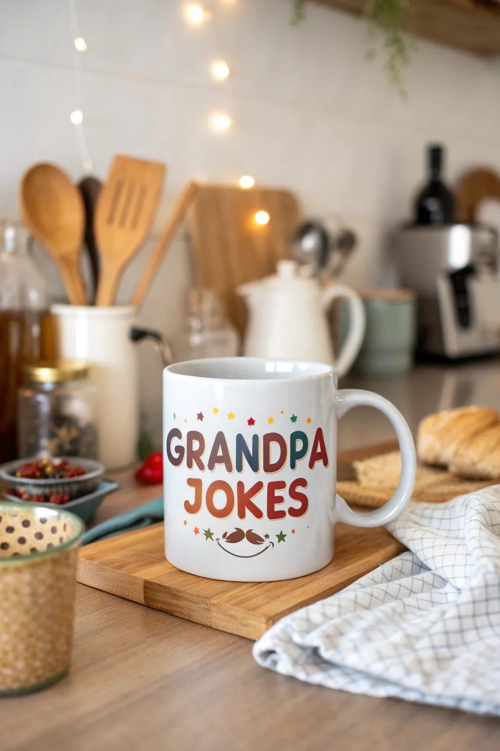 A mug that sparks joy with each sip.