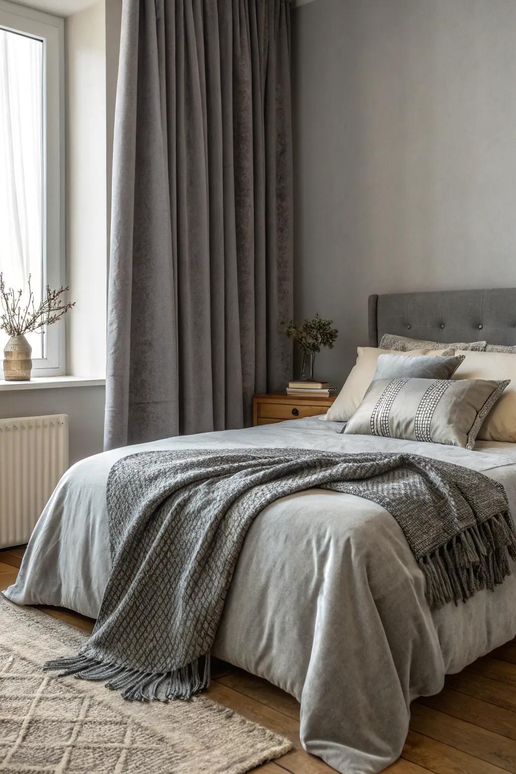 Fabrics such as silk and merino deepen the inviting sensation.