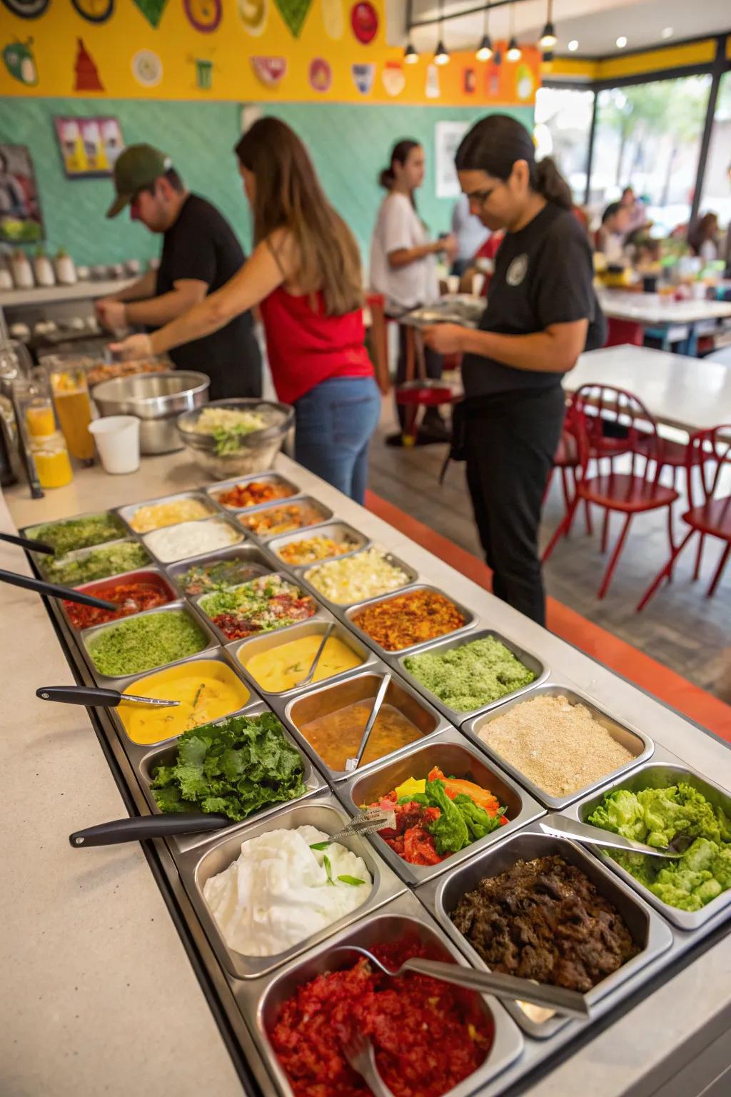 Design your own taco to spice up the fun.