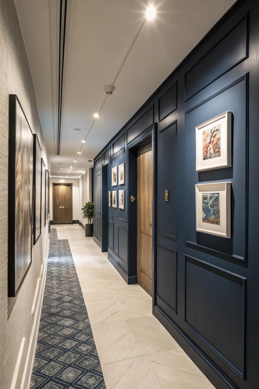 Feature walls give dimension and distinction to your hallway.