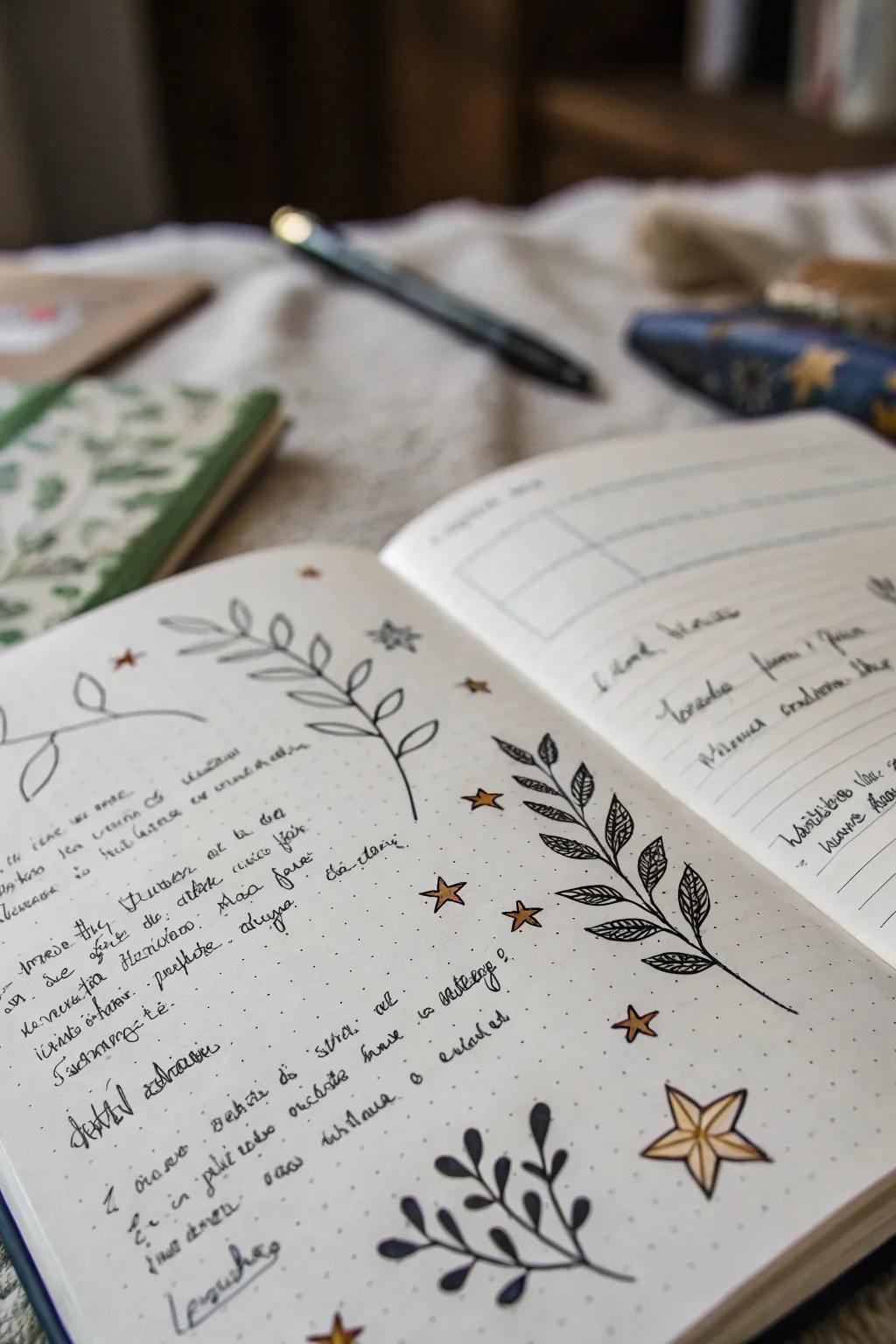 Whimsical doodles breathe life into your titles.