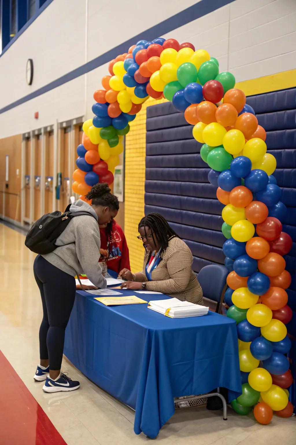 Balloons infuse a burst of color and enjoyment.