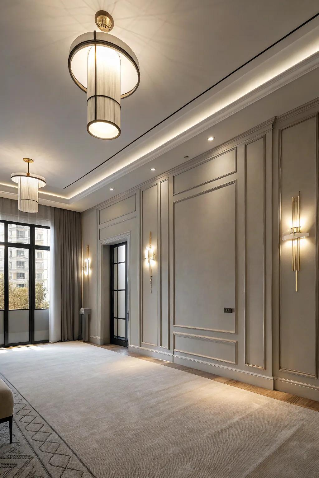 Simple fixtures complement minimalist designs well.