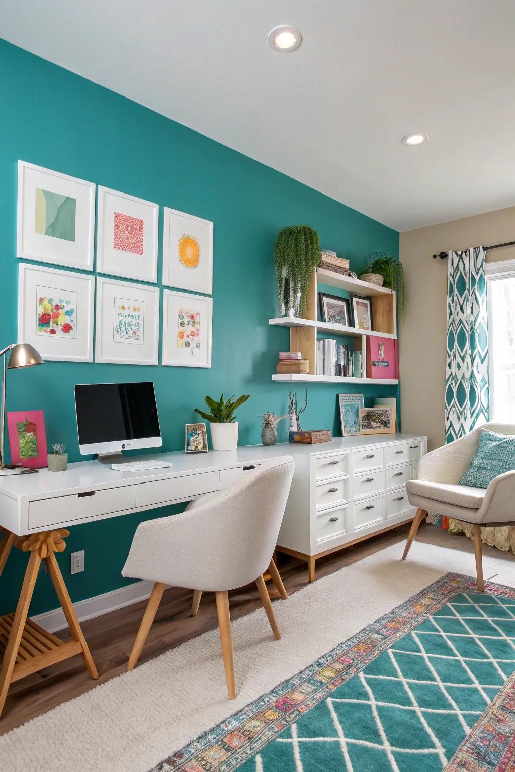 Vibrant colors infuse your workspace with energy and a sense of motivation.