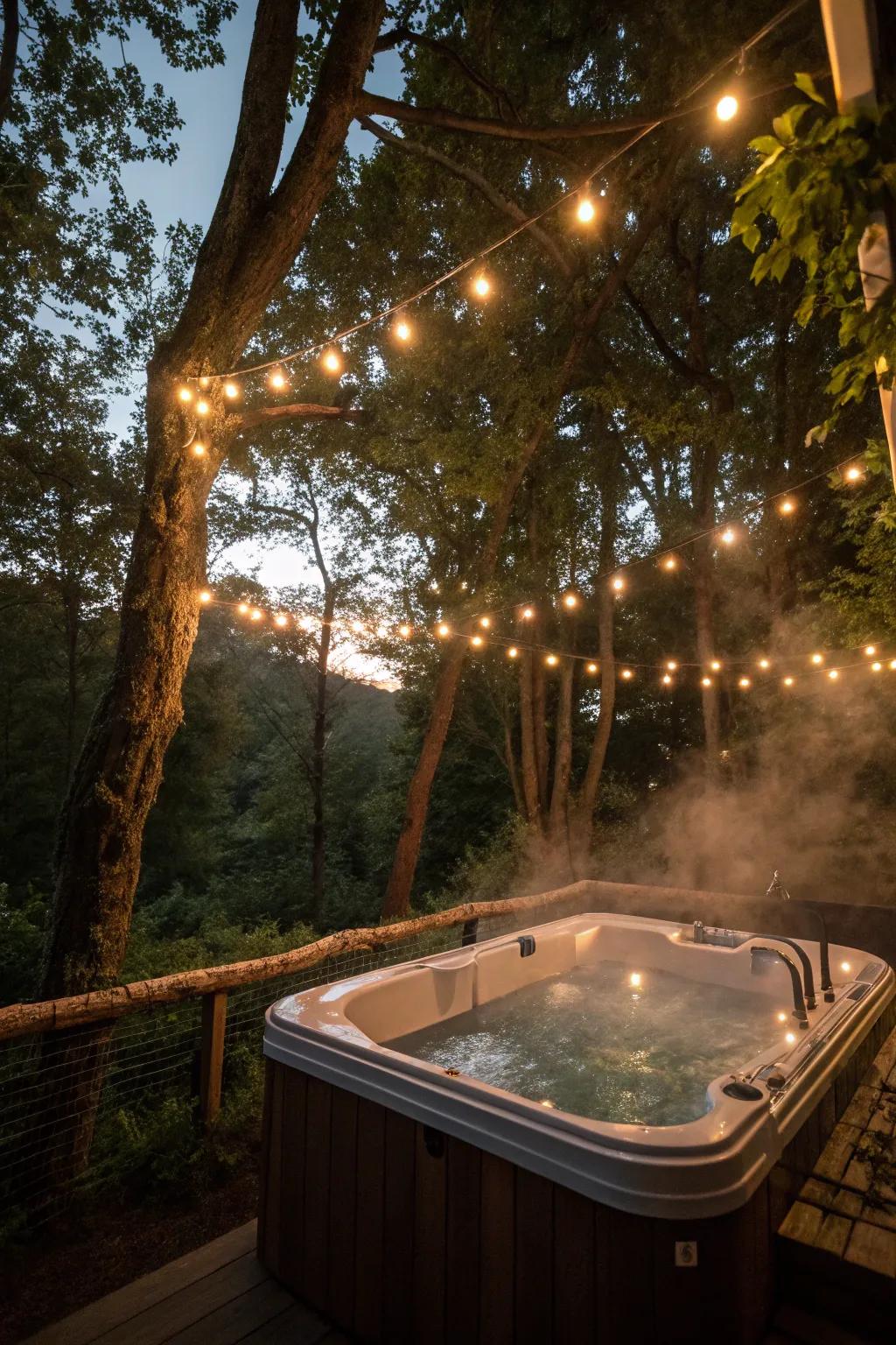 Ambient lighting crafts a captivating mood, perfect for evening downtime.