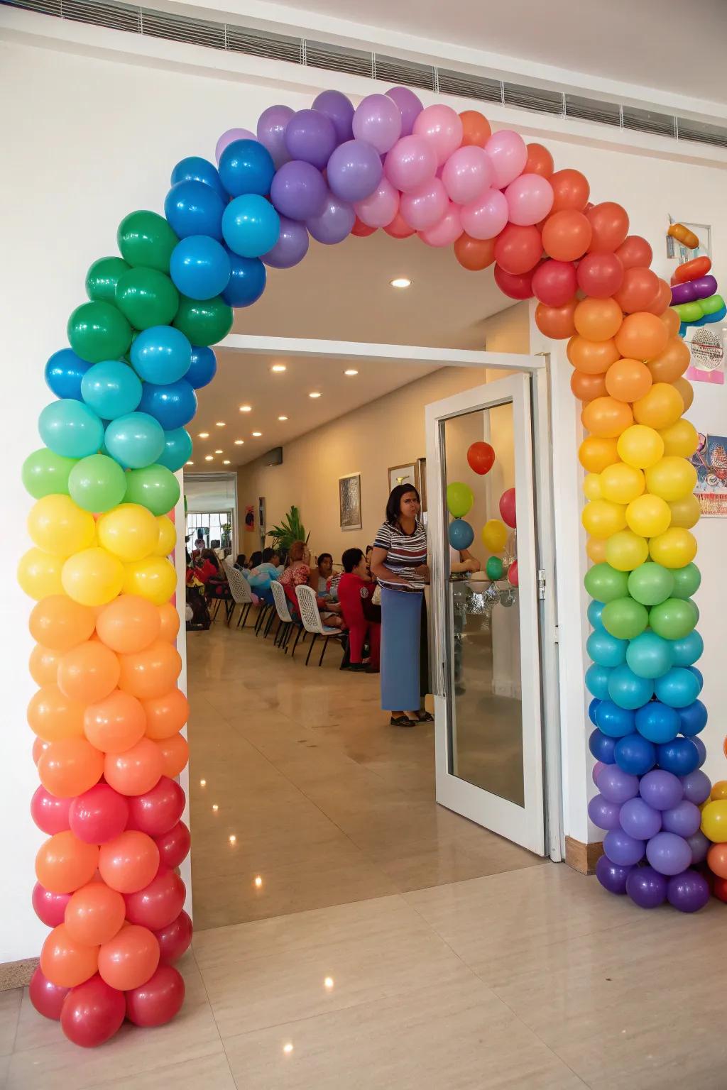 Balloon arches add a festive entrance to your party.