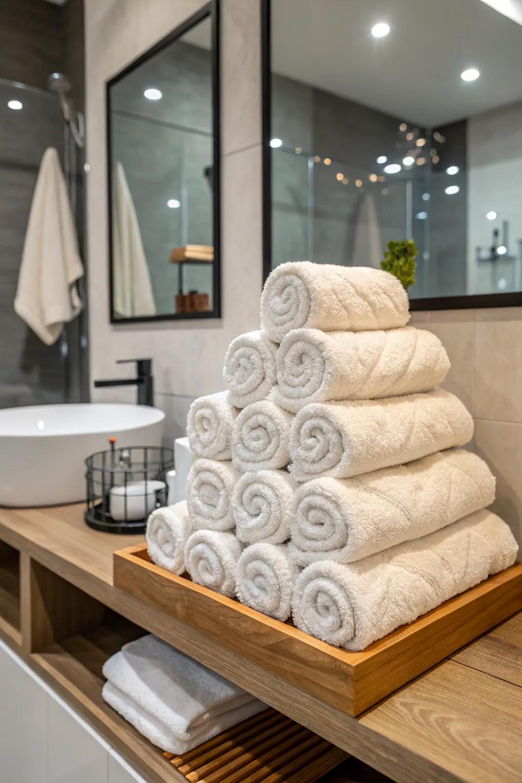 Pyramid styling brings an element of elegance to your storage area.