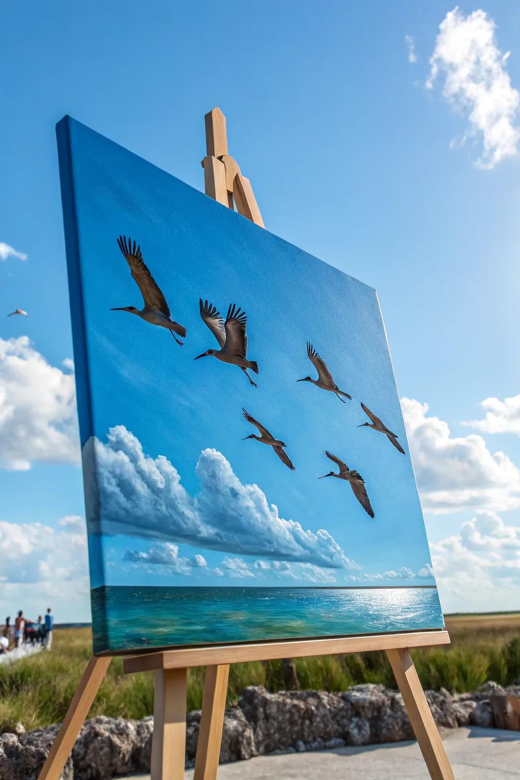 Birds in flight, encapsulating the essence of liberation.