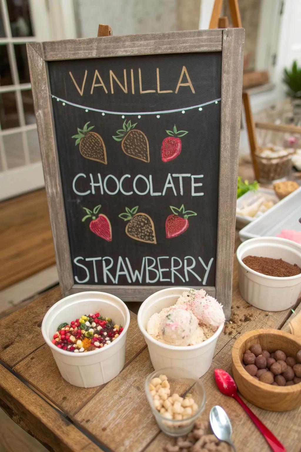 Blackboard signs give a personal touch to your look.