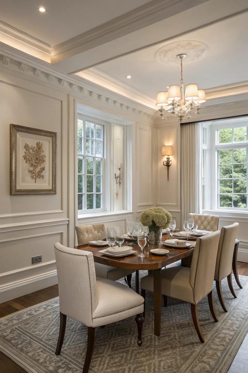 Ivory frames provide a timeless and elegant charm.