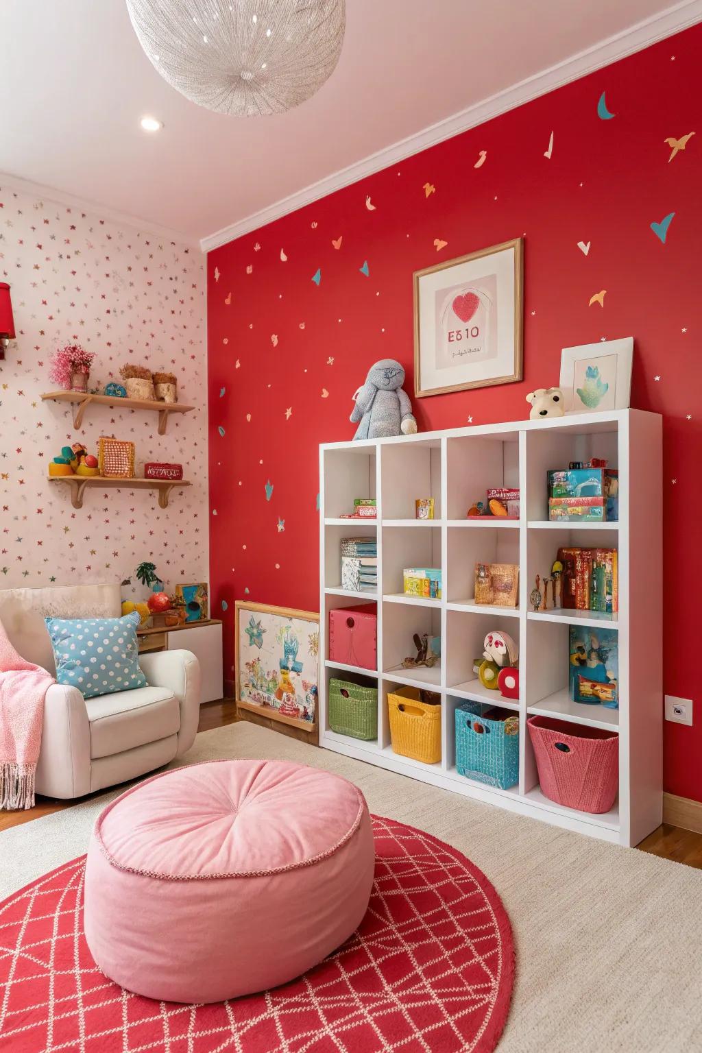 Accent walls create a statement and add depth to the room.