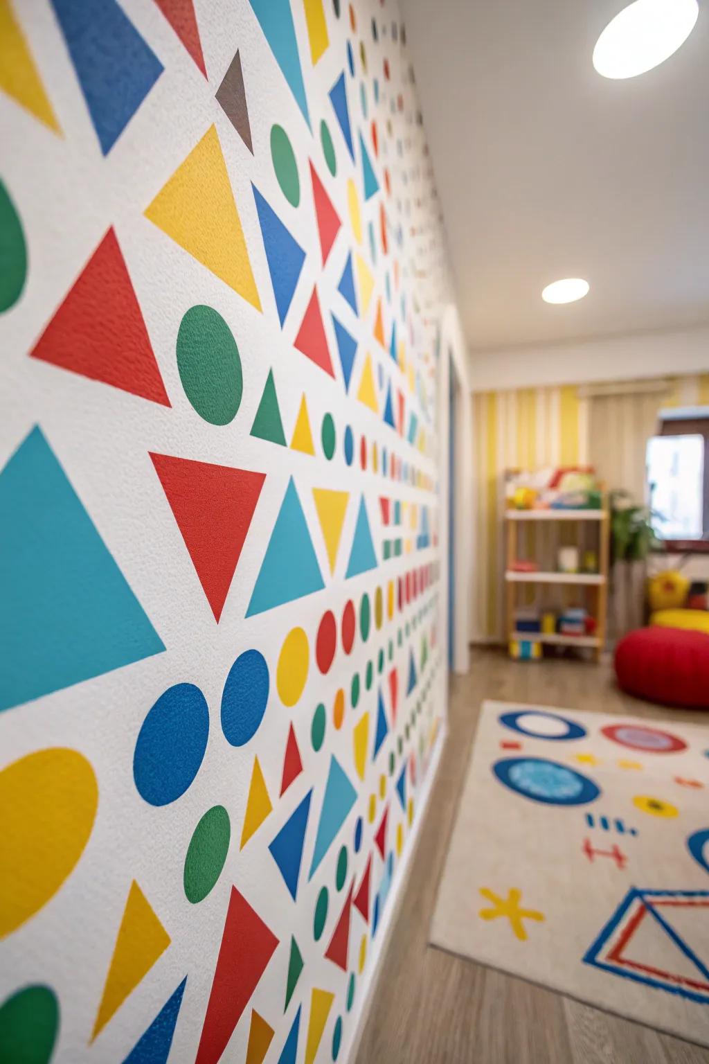 Geometric designs inject a sense of modern style and excitement.