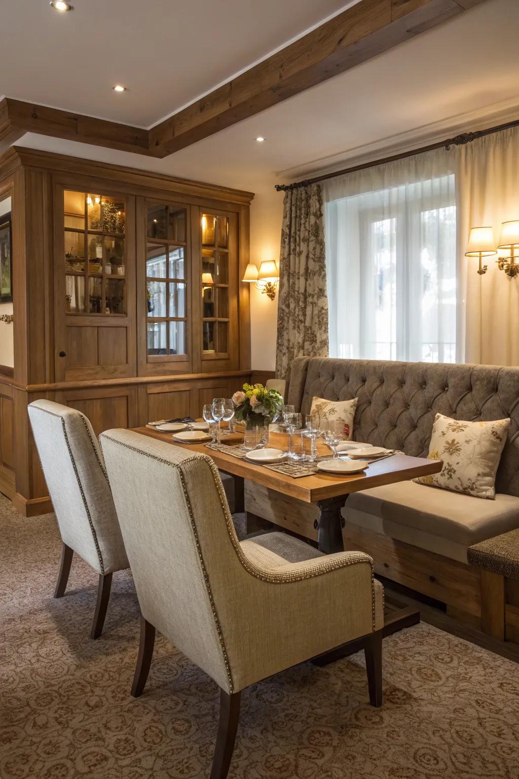 Comfy seating entices visitors to relax and relish the panorama.