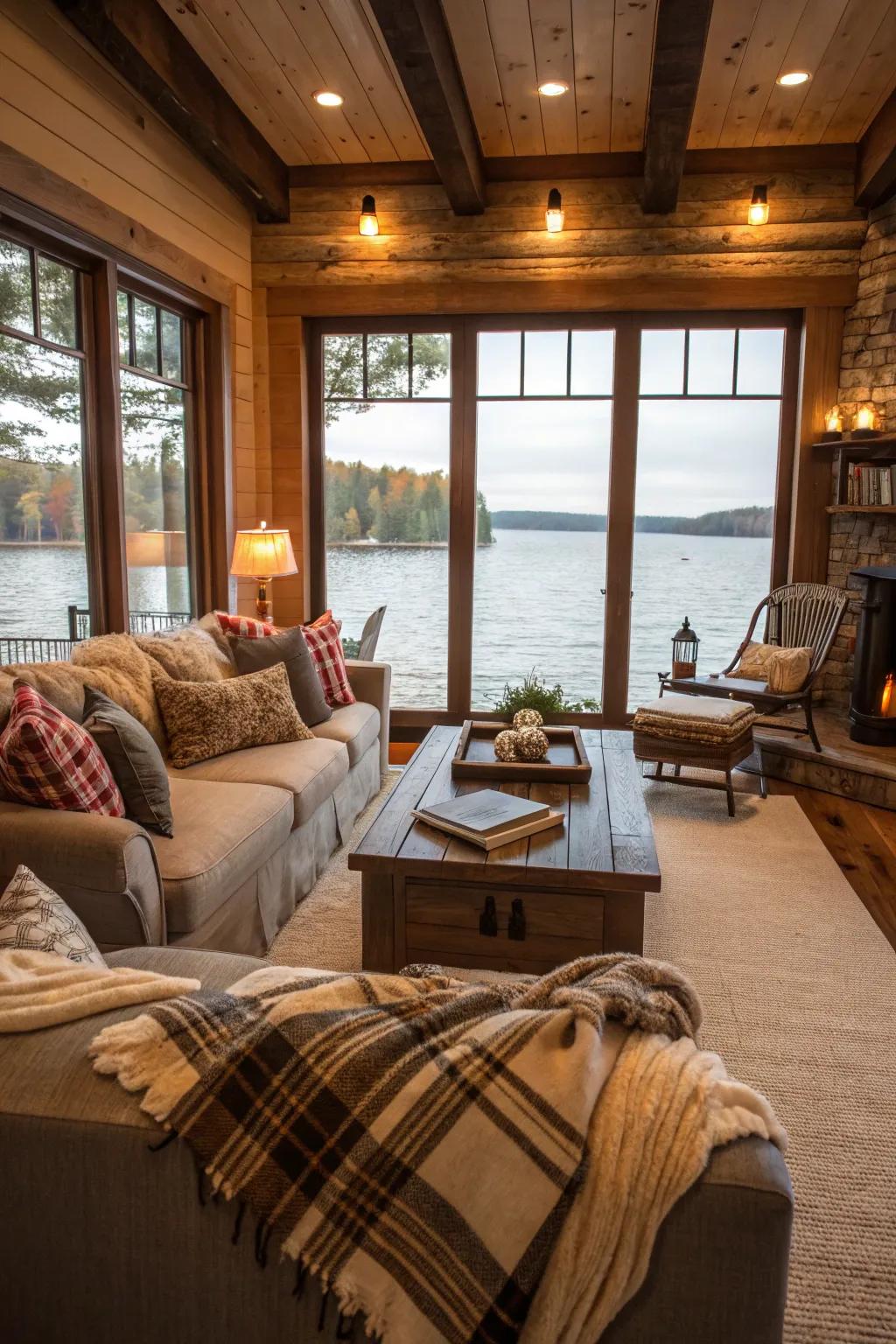 A snug seating arrangement is great for social get-togethers.