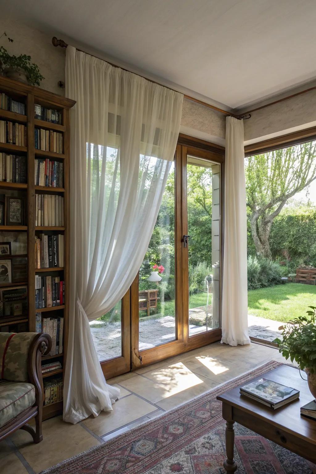 Natural light enhances the room’s mood.