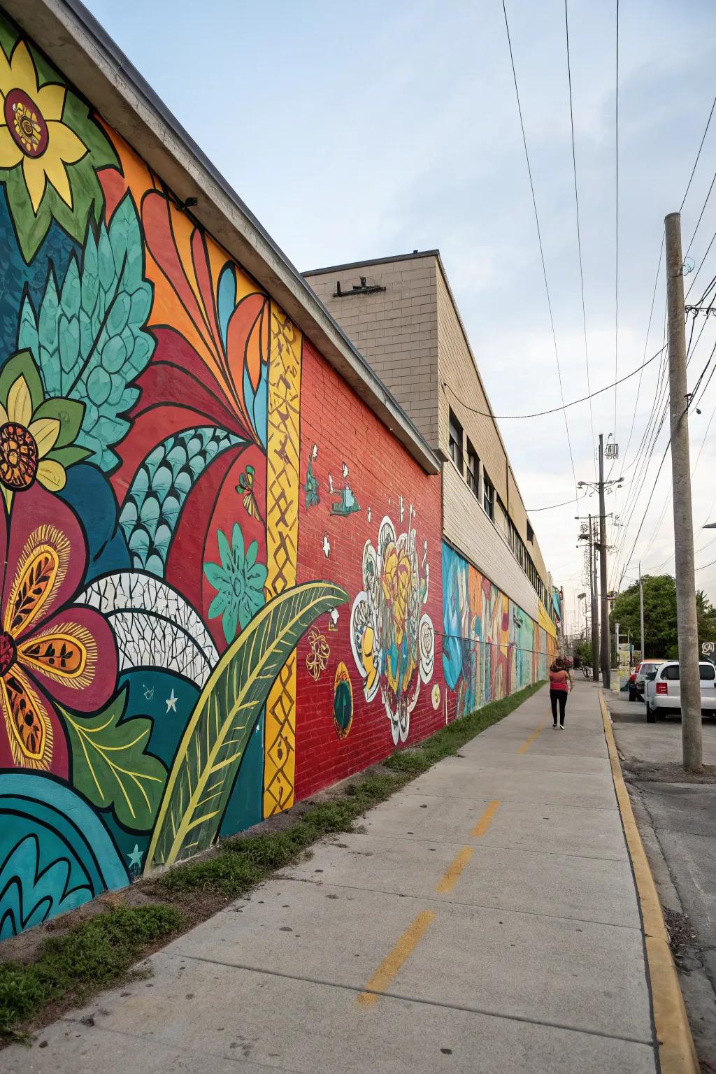 An eye-catching decorative mural can serve as the focal point of your room.