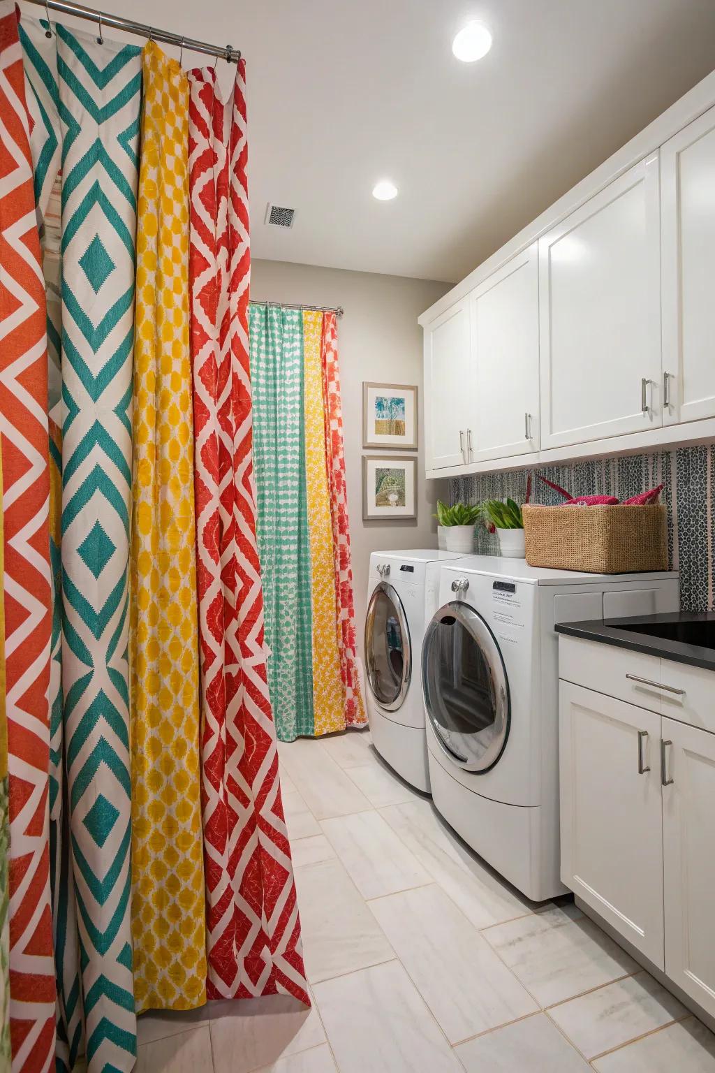 Striking patterns can transform your laundry area into a fashionable declaration.