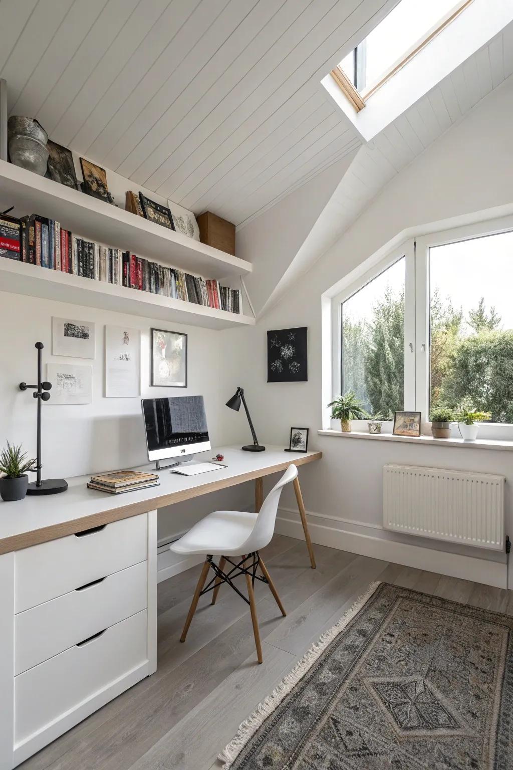 Welcome simplicity with a clutter-free work area.