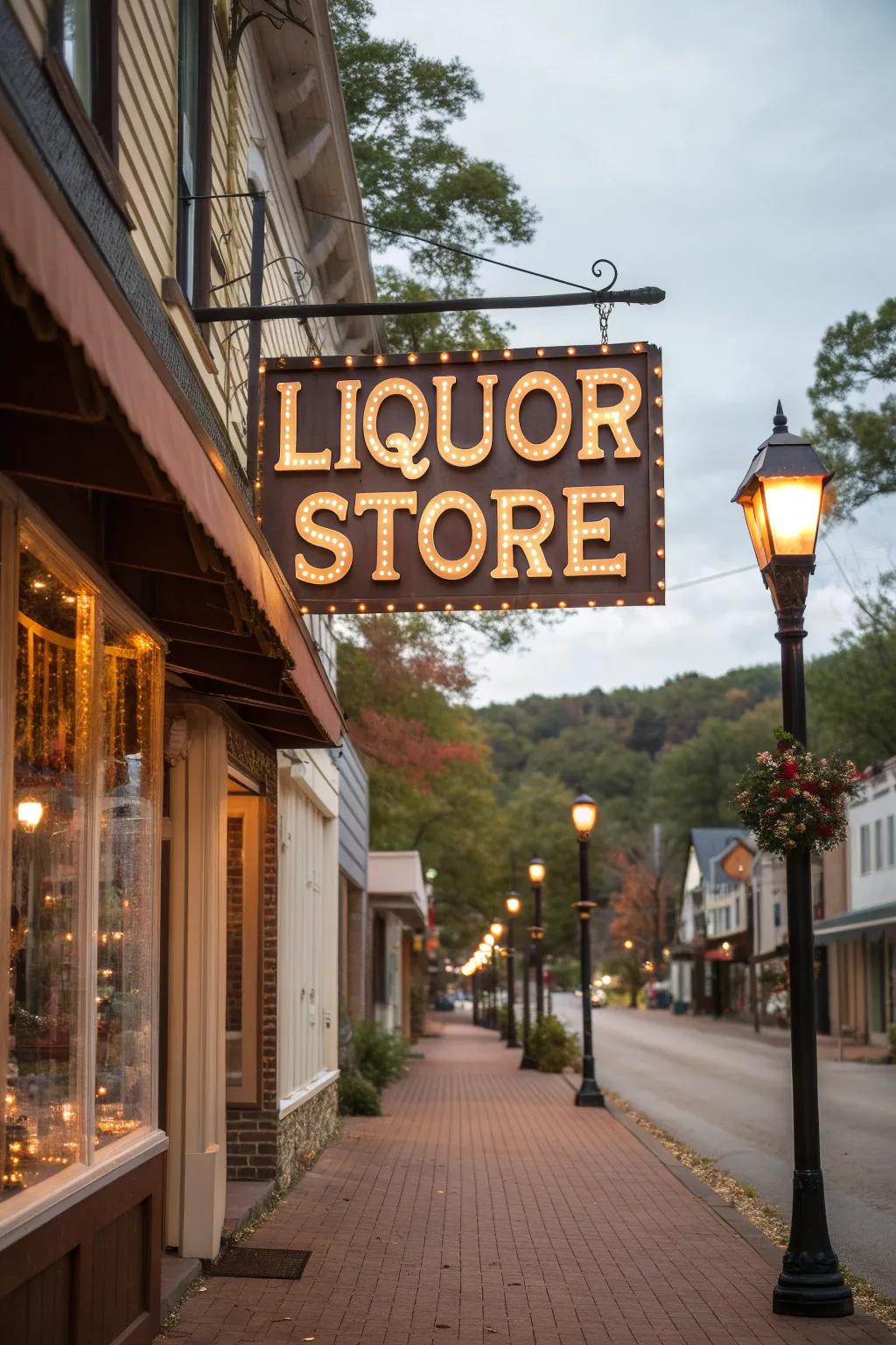 Incorporate a hint of humor into your signage for a cozy atmosphere.