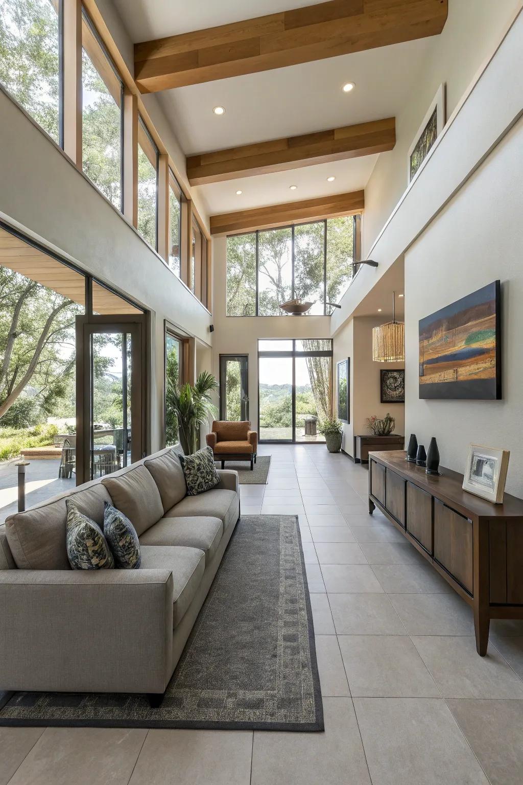 An unconfined arrangement making sure everyone can move with ease.