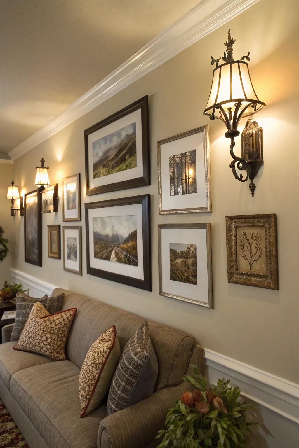 With the right lighting, your art becomes the center of attention.