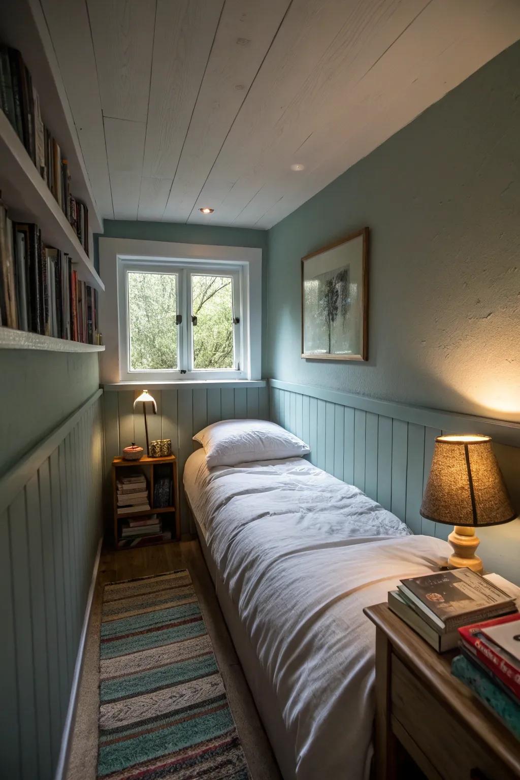 Position your bed purposefully to improve room flow.