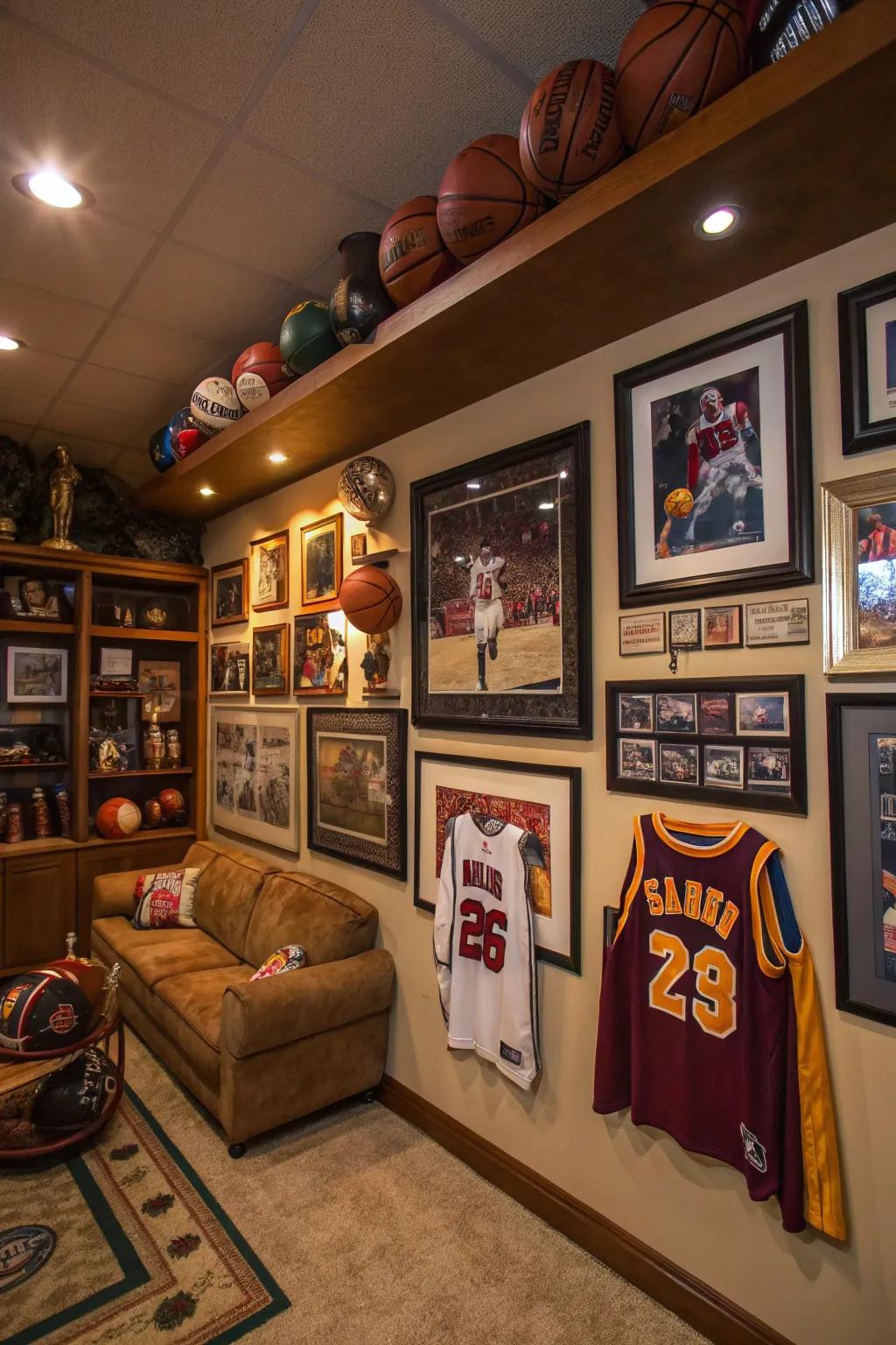 Personalize your man cave with ornaments centered around specific themes.