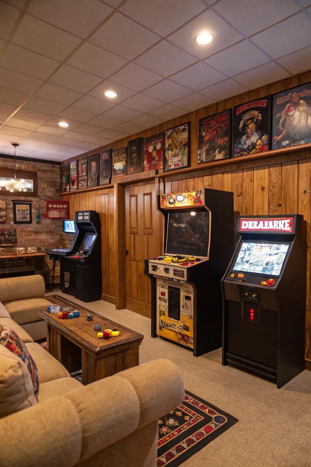 Revisit the golden era of gaming in your private arcade.
