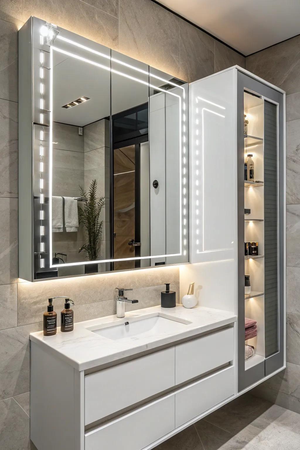 Adding tech upgrades transforms your bathroom into a contemporary haven.